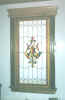 stained & leaded fixed living room window