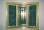 stained , leaded & beveled fixed window panel