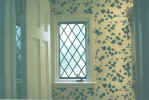 leaded textured clear bath casement window