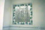 stained & beveled leaded fixed bath window