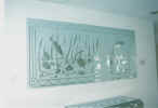 reverse front surface etched mirror art 