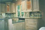 deep carved kitchen miiror backsplash - view 1